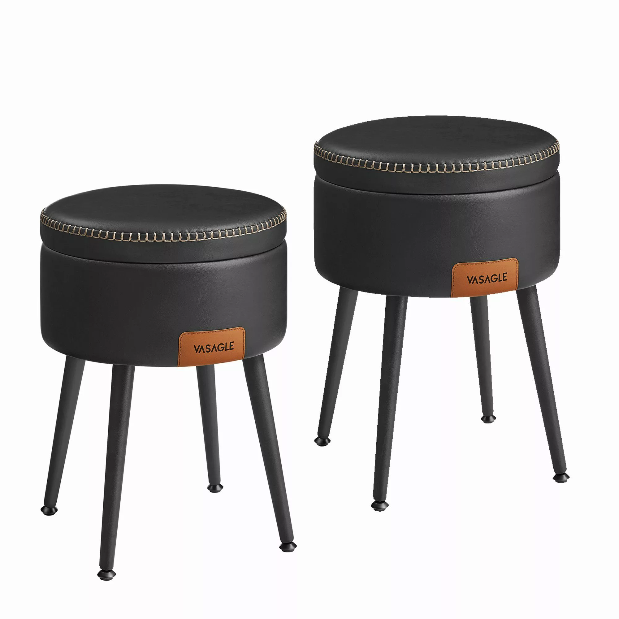 VASAGLE Sitzhocker (2 St), Stauraum, Kunstleder, günstig online kaufen
