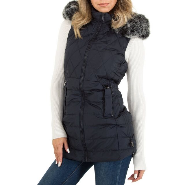 Ital-Design Winterjacke Damen Freizeit Gefüttert Winterjacke in Dunkelblau günstig online kaufen