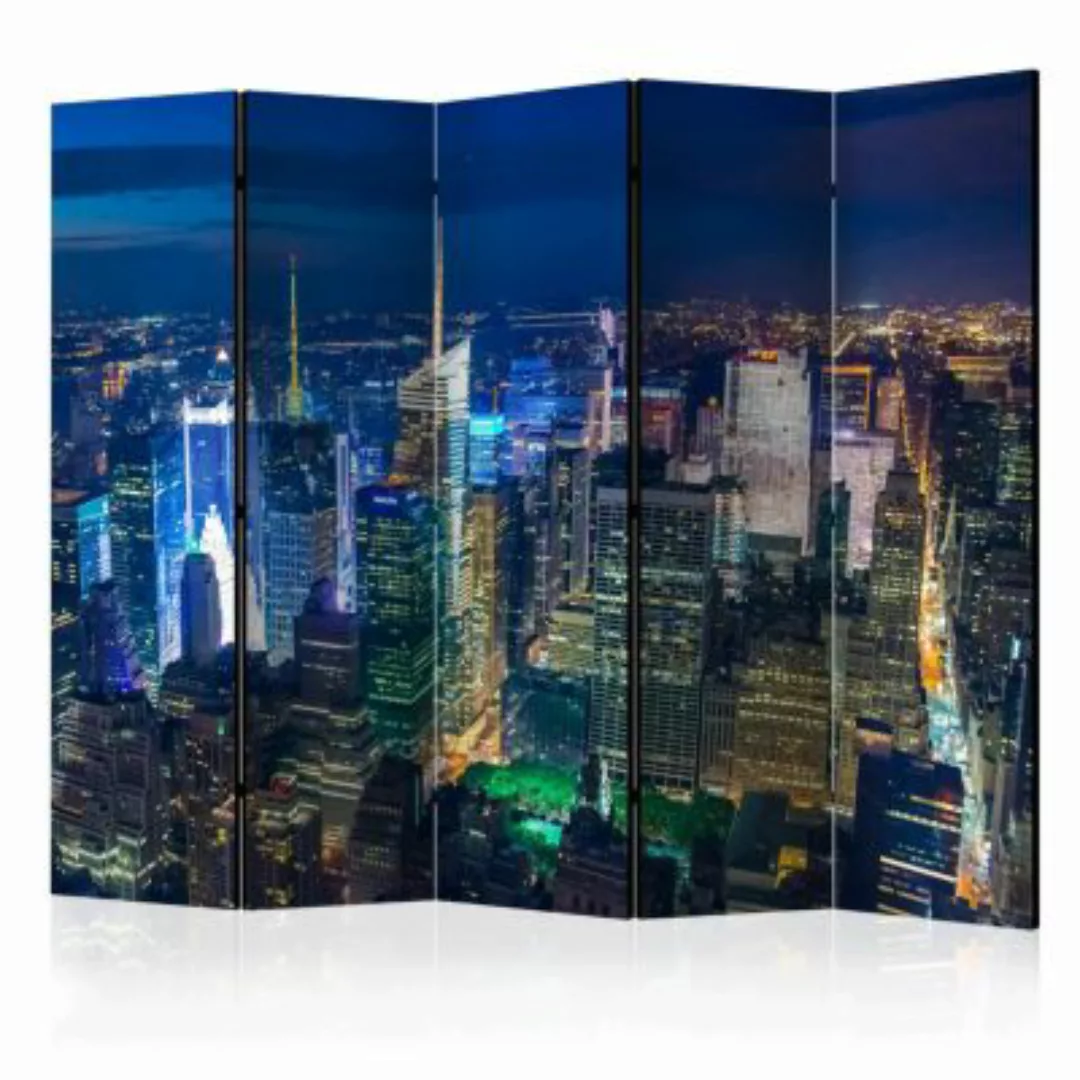 artgeist Paravent Manhattan - night II [Room Dividers] dunkelblau Gr. 225 x günstig online kaufen