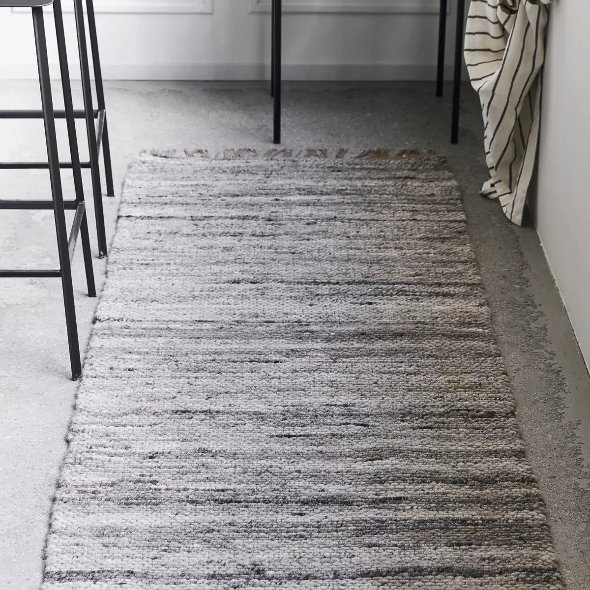 Teppich Hafi aus Jute und Baumwolle in Grau günstig online kaufen