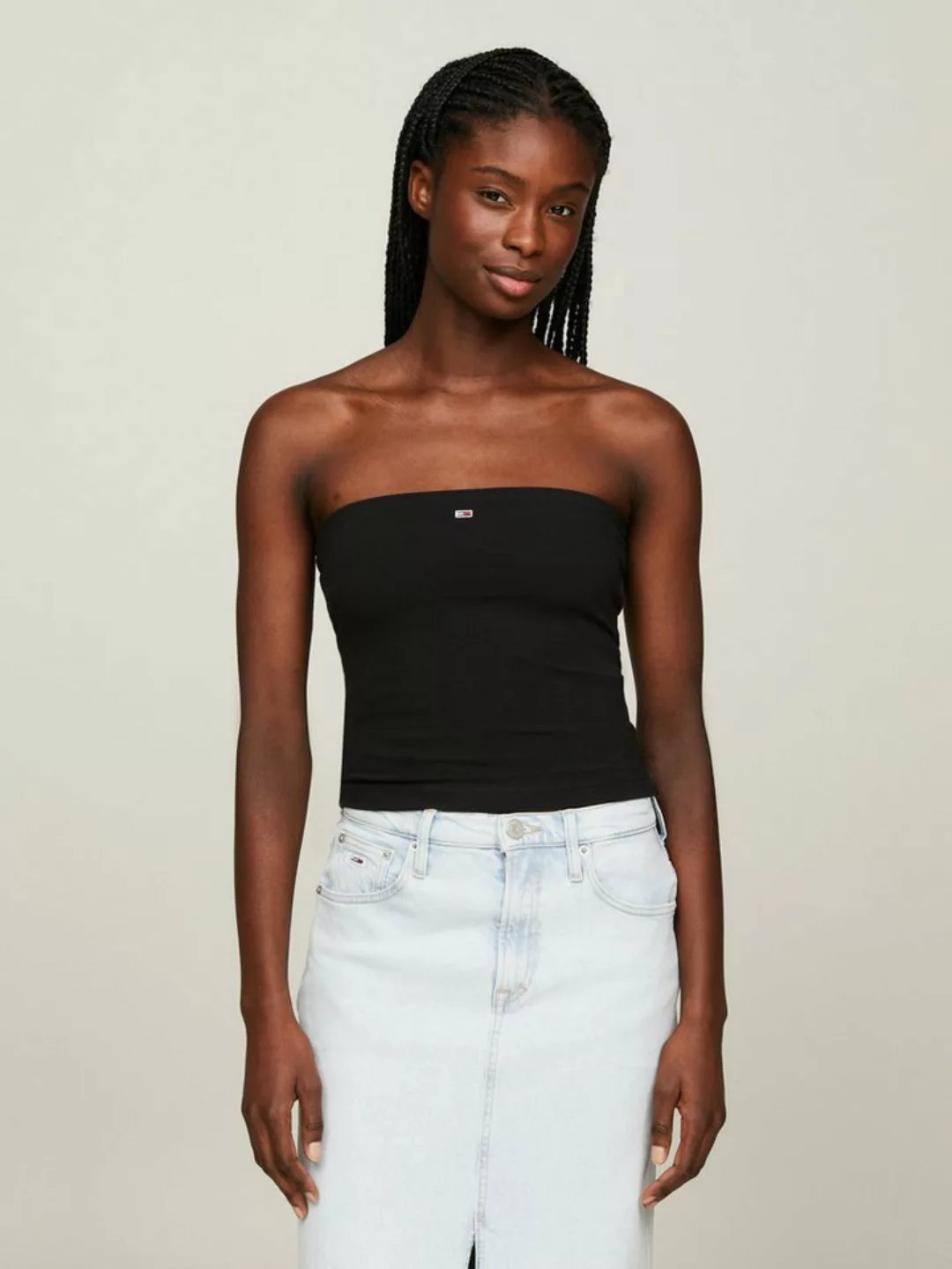 Tommy Jeans Bandeautop TJW SLIM ESSENTIAL TUBE TOP mit Tommy Jeans Logo-Fla günstig online kaufen