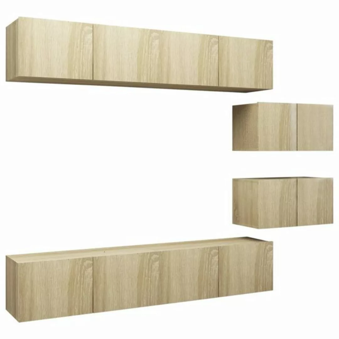 vidaXL TV-Schrank 6-tlg TV-Schrank-Set Sonoma Eiche Spanplatte günstig online kaufen