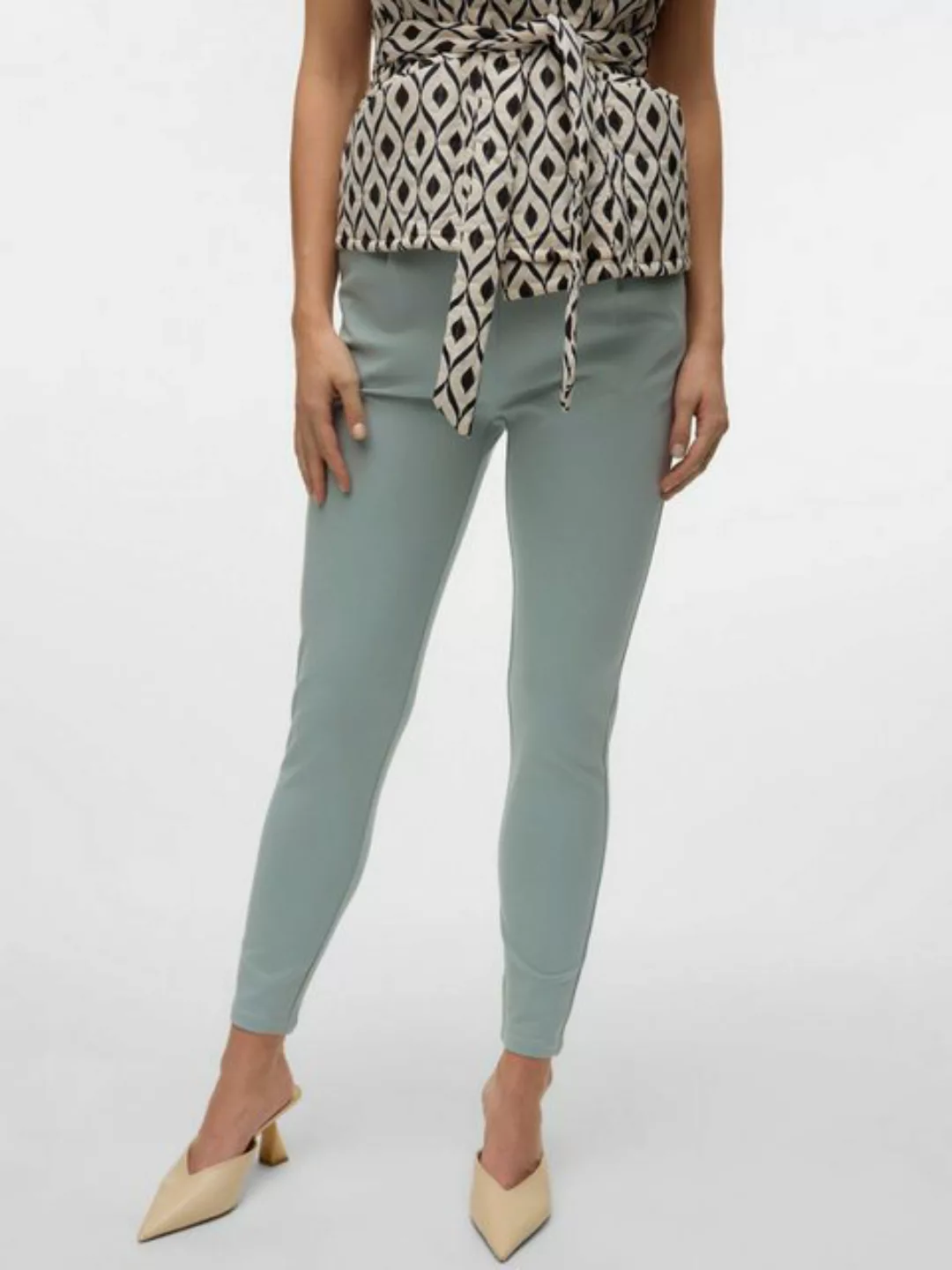 Vero Moda Stoffhose Lockere Stoffhose Stretch Pants mit Kordelzug VMEVA VME günstig online kaufen