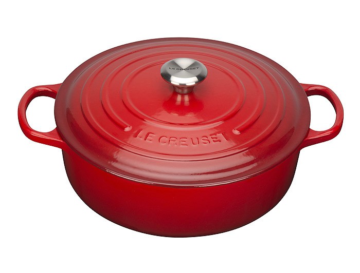 Le Creuset Gourmet-Bräter Signature Rund Gusseisen Kirschrot 30cm günstig online kaufen