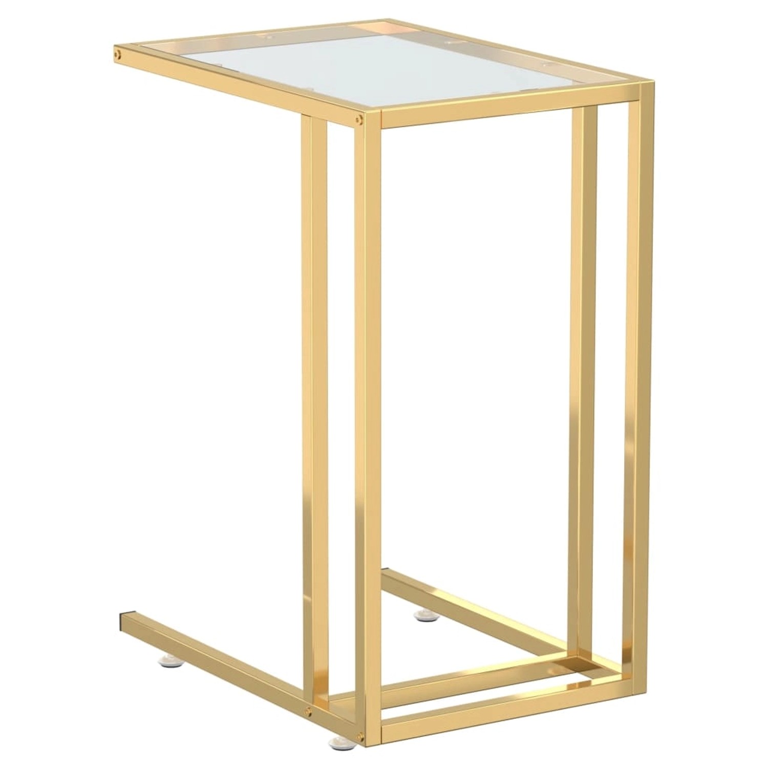 vidaXL Computer-Beistelltisch Transparent 50x35x65 cm Hartglas Modell 1 günstig online kaufen