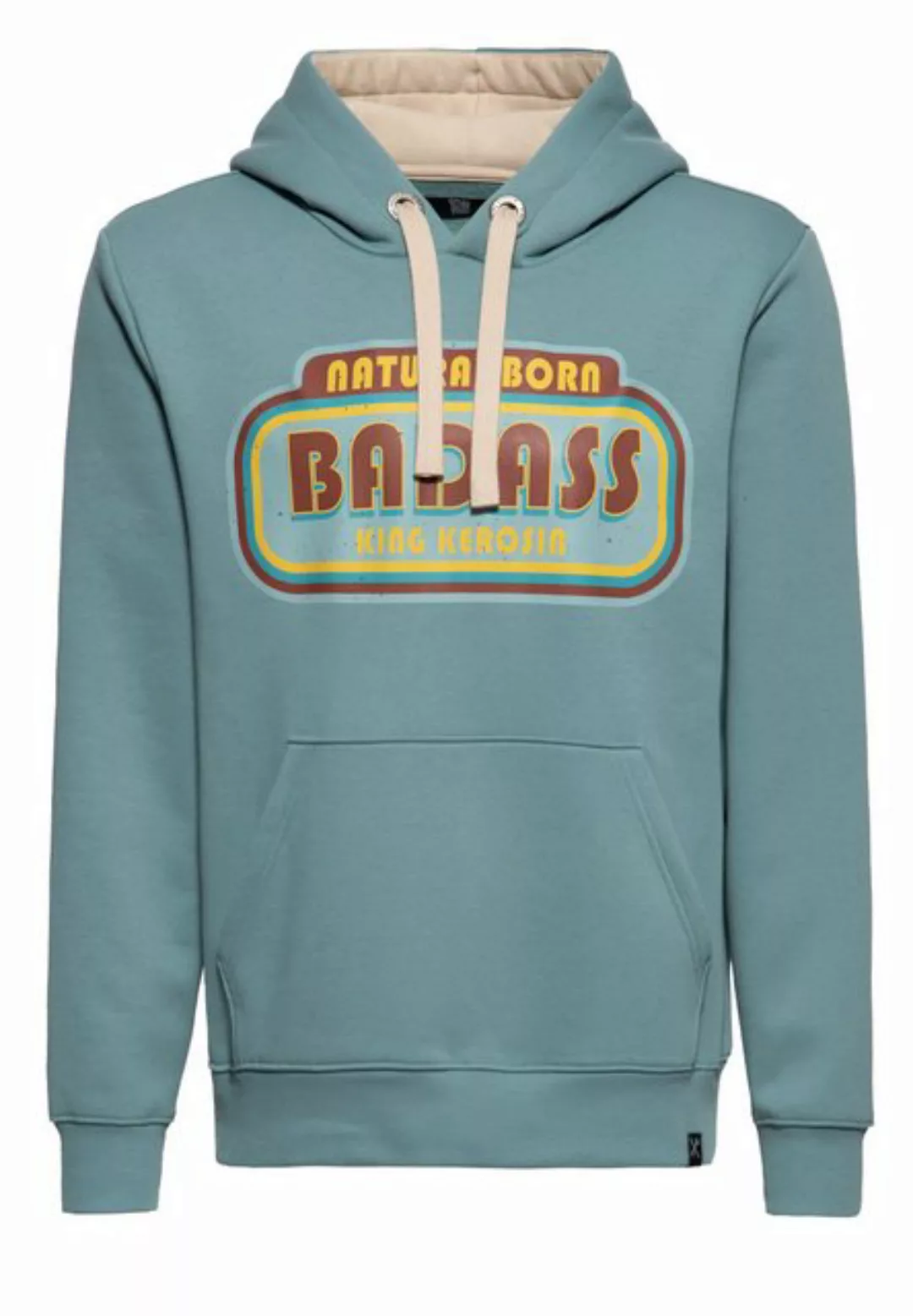 KingKerosin Kapuzenpullover Natural Born Badass (1-tlg) mit Rückenprint günstig online kaufen