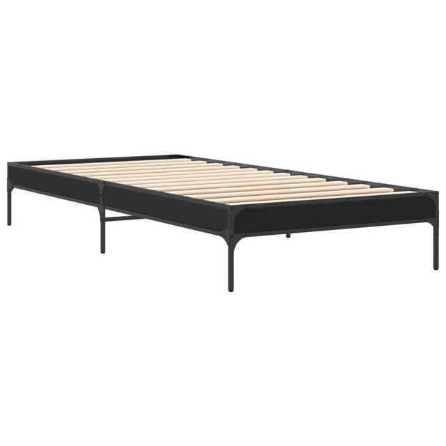 vidaXL Bett Bettgestell Braun Eichen-Optik 75x190 cm Holzwerkstoff Metall günstig online kaufen