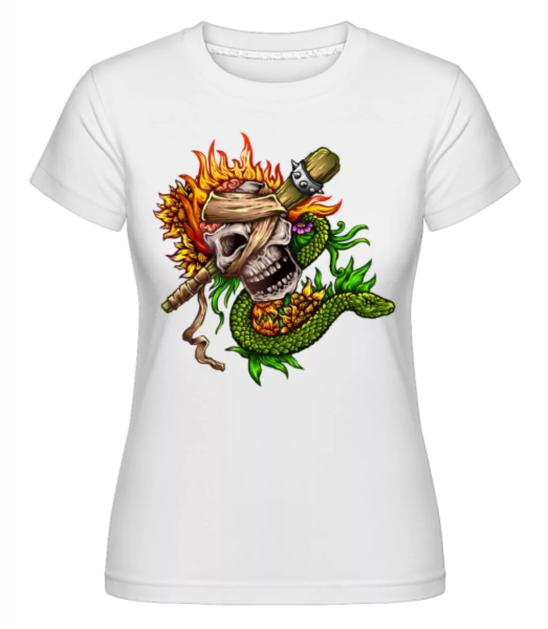 Fire Skull · Shirtinator Frauen T-Shirt günstig online kaufen
