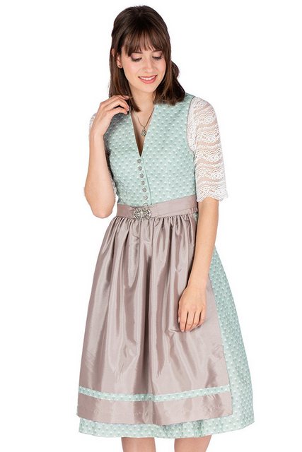 Alpenwahnsinn Dirndl Midi Dirndl 2tlg. - LEYLA - zartmint/helltaupe günstig online kaufen