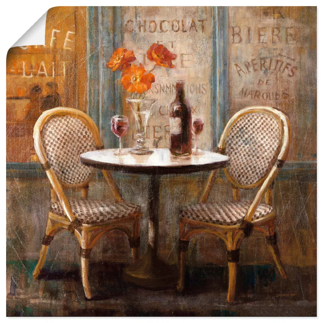 Artland Wandbild "Triff mich im Cafe I", Restaurant & Cafés, (1 St.) günstig online kaufen