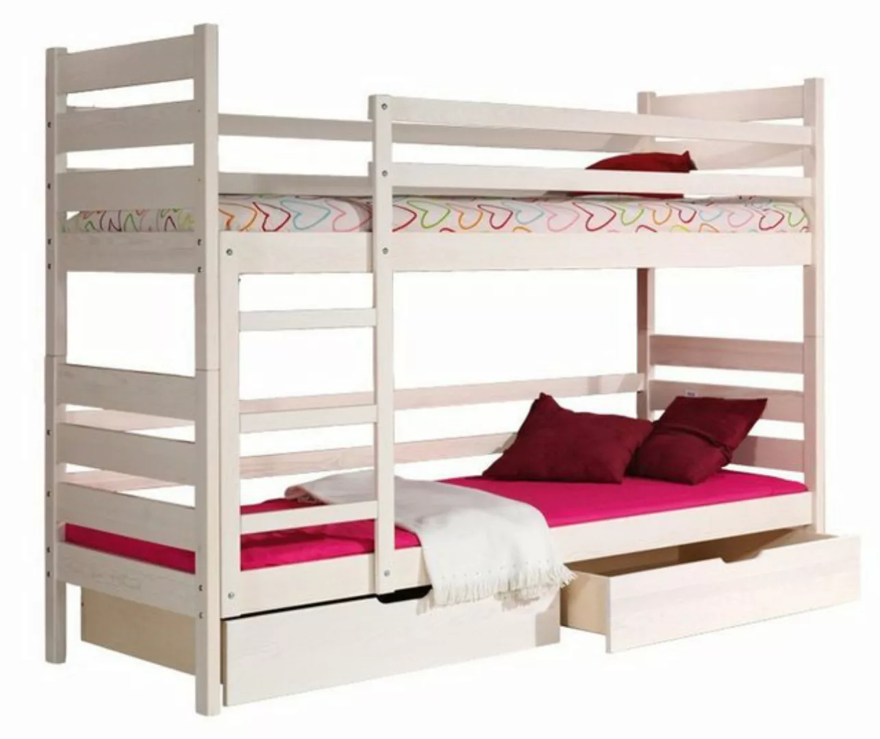 Xlmoebel Etagenbett Weiß Kinderbett Holz Etagenbett Modern Stil Schlafzimme günstig online kaufen