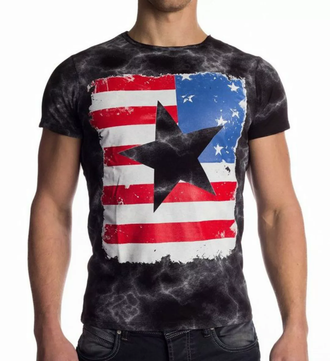 Egomaxx T-Shirt T-Shirt Hemd Amerika USA Stern Flagge Jersey (1-tlg) 1479 i günstig online kaufen