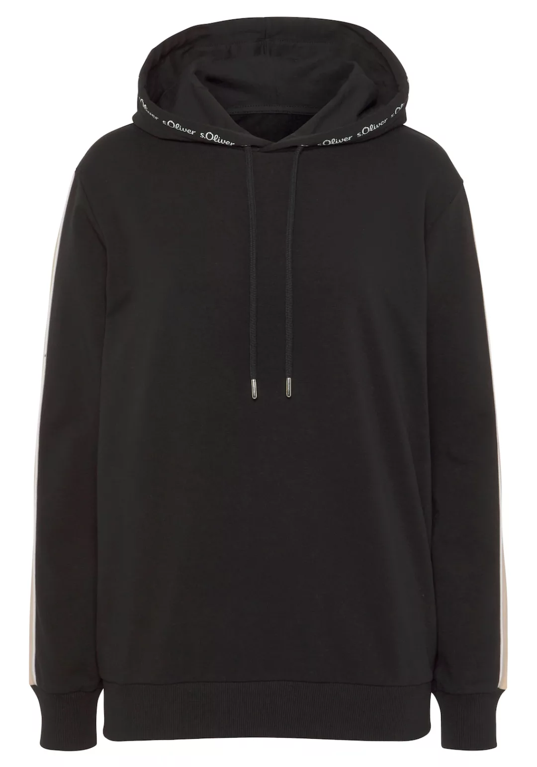 s.Oliver Hoodie - Kapuzensweatshirt mit Kontrast Einsätzen, Loungewear günstig online kaufen