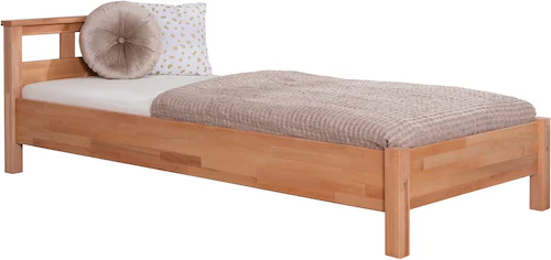 Ticaa Massivholzbett "Merci", Doppelbett, aus Buche Massivholz, inkl. Rollr günstig online kaufen