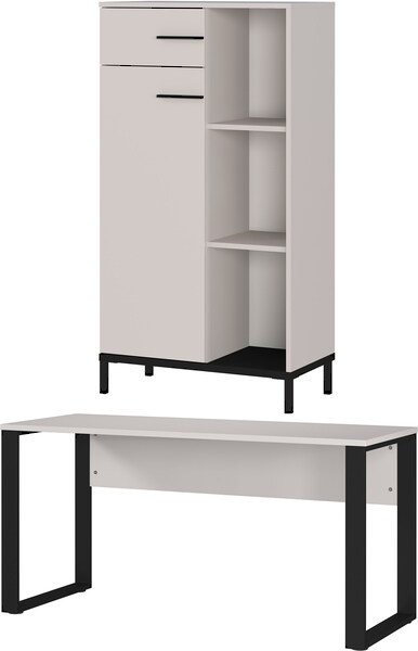 GERMANIA Büromöbel-Set "GW-Rovigo", (2 tlg.), Schreibtisch mit Knieblende, günstig online kaufen