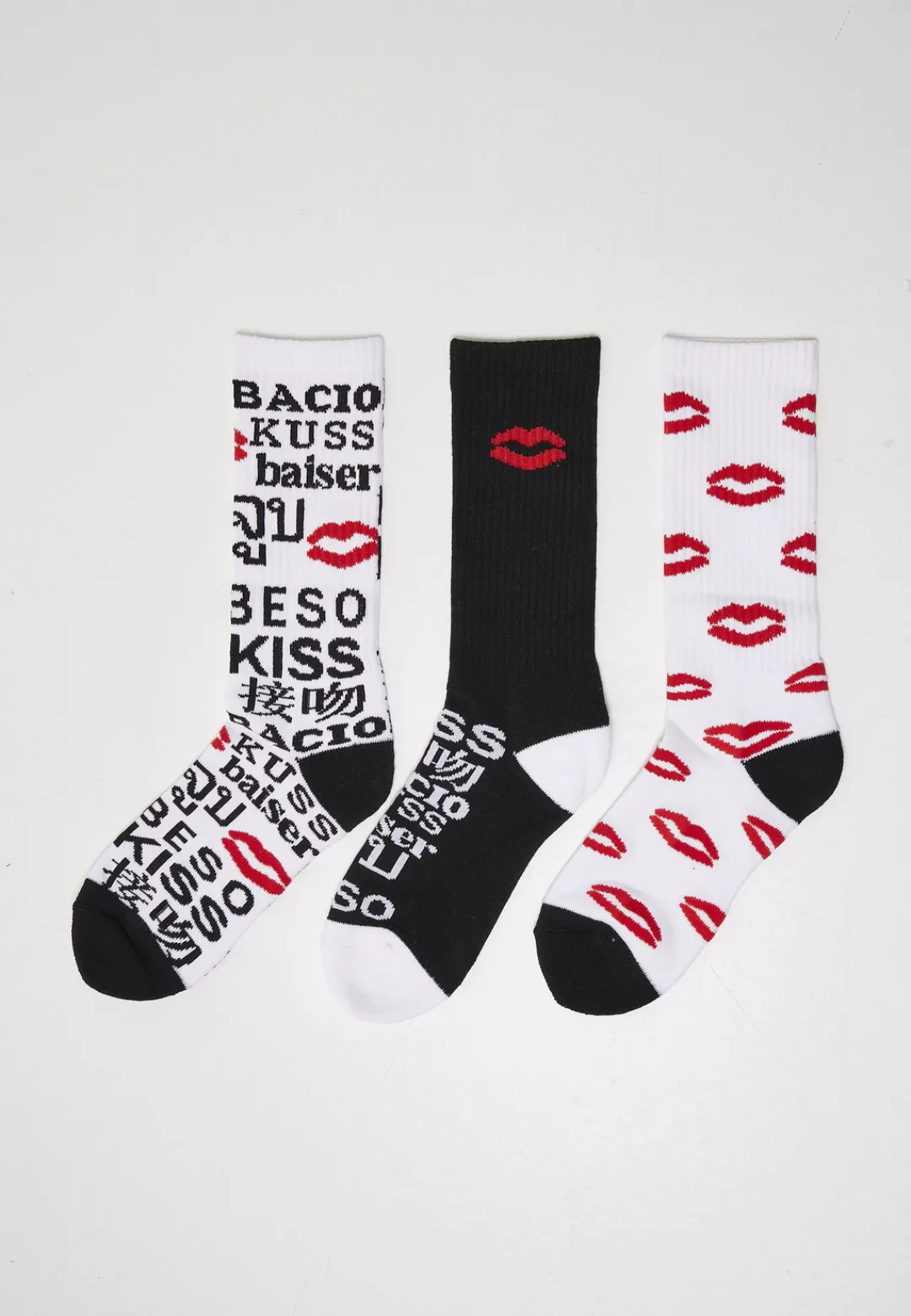 MisterTee Freizeitsocken "Accessories Kiss Socks 3-Pack", (1 Paar) günstig online kaufen