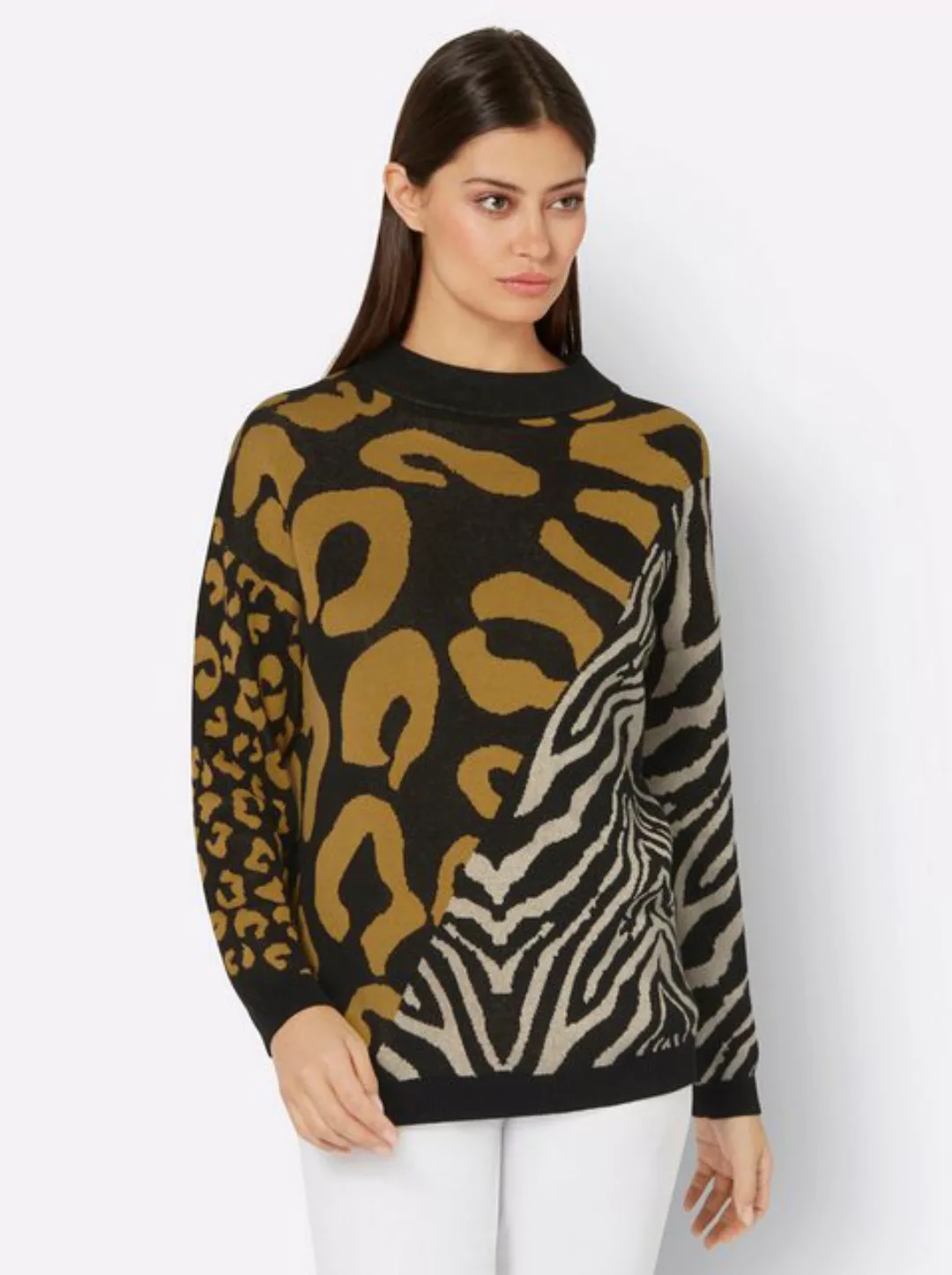 creation L Strickpullover Jacquard-Pullover günstig online kaufen