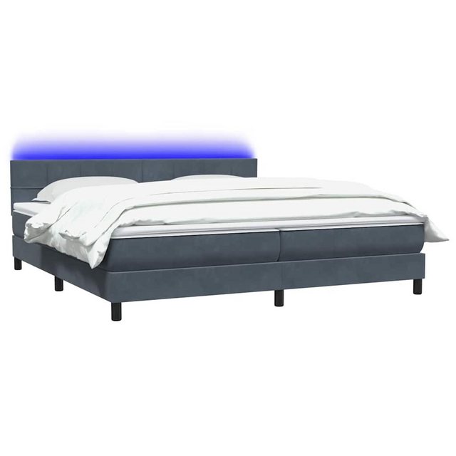 vidaXL Bett Boxspringbett mit Matratze Dunkelgrau 180x210 cm Samt günstig online kaufen