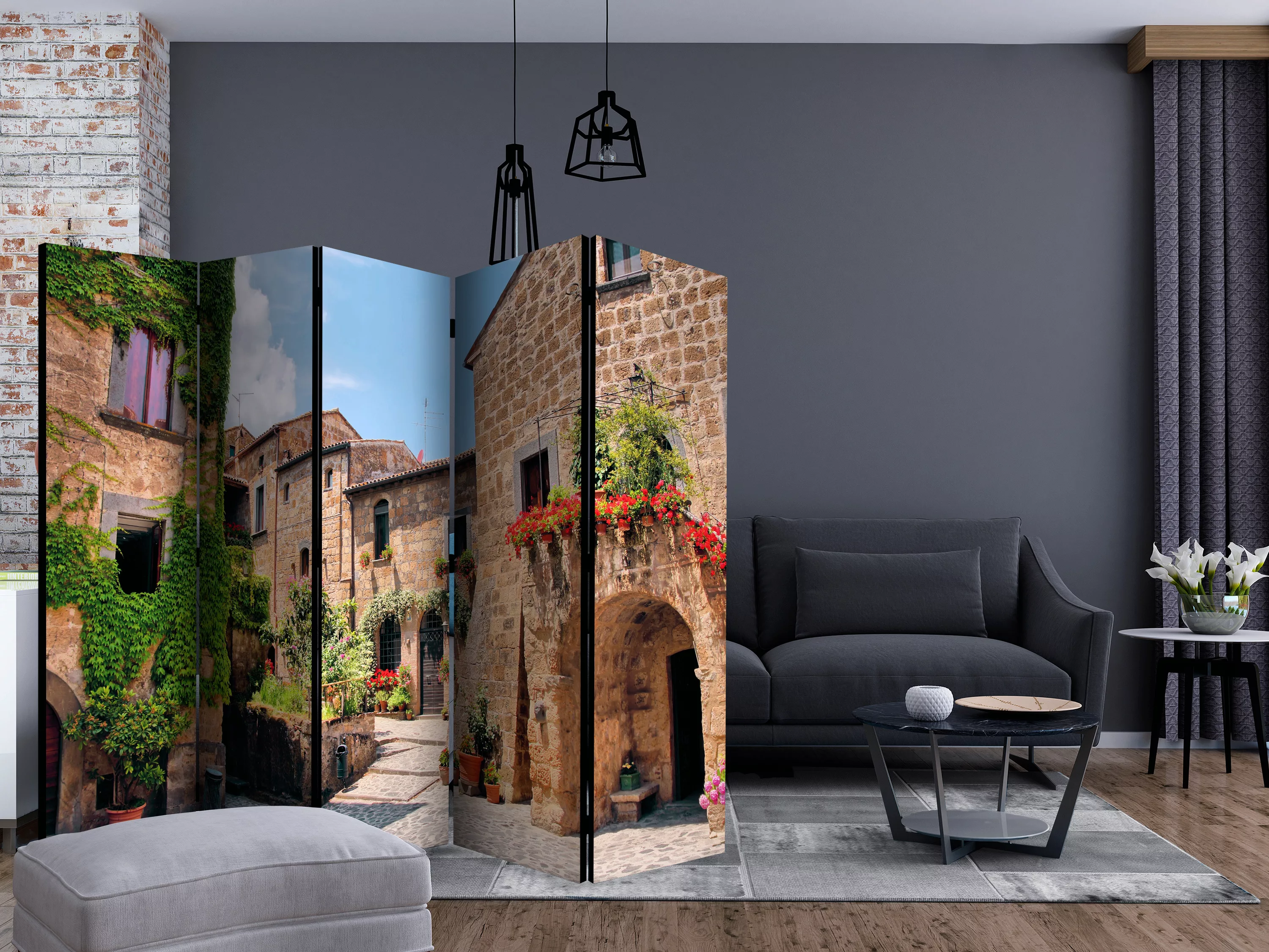5-teiliges Paravent - Tuscan Alley Ii [room Dividers] günstig online kaufen