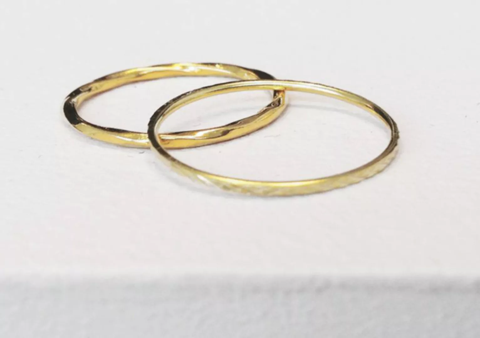 Schmaler Ring - Facettenschliff - 925er Sterling Silber Gold günstig online kaufen