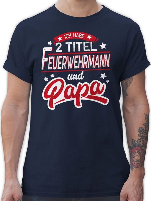 Shirtracer T-Shirt Papa und Feuerwehrmann Vatertag Geschenk für Papa günstig online kaufen