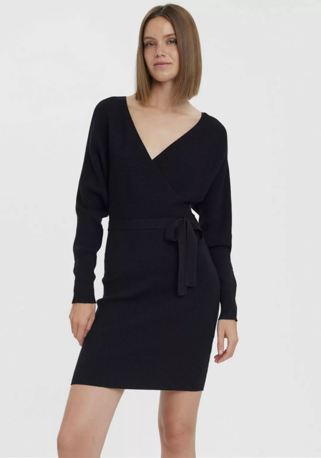 Vero Moda Strickkleid VMHOLLYREM LS V-NECK DRESS GA NOOS günstig online kaufen