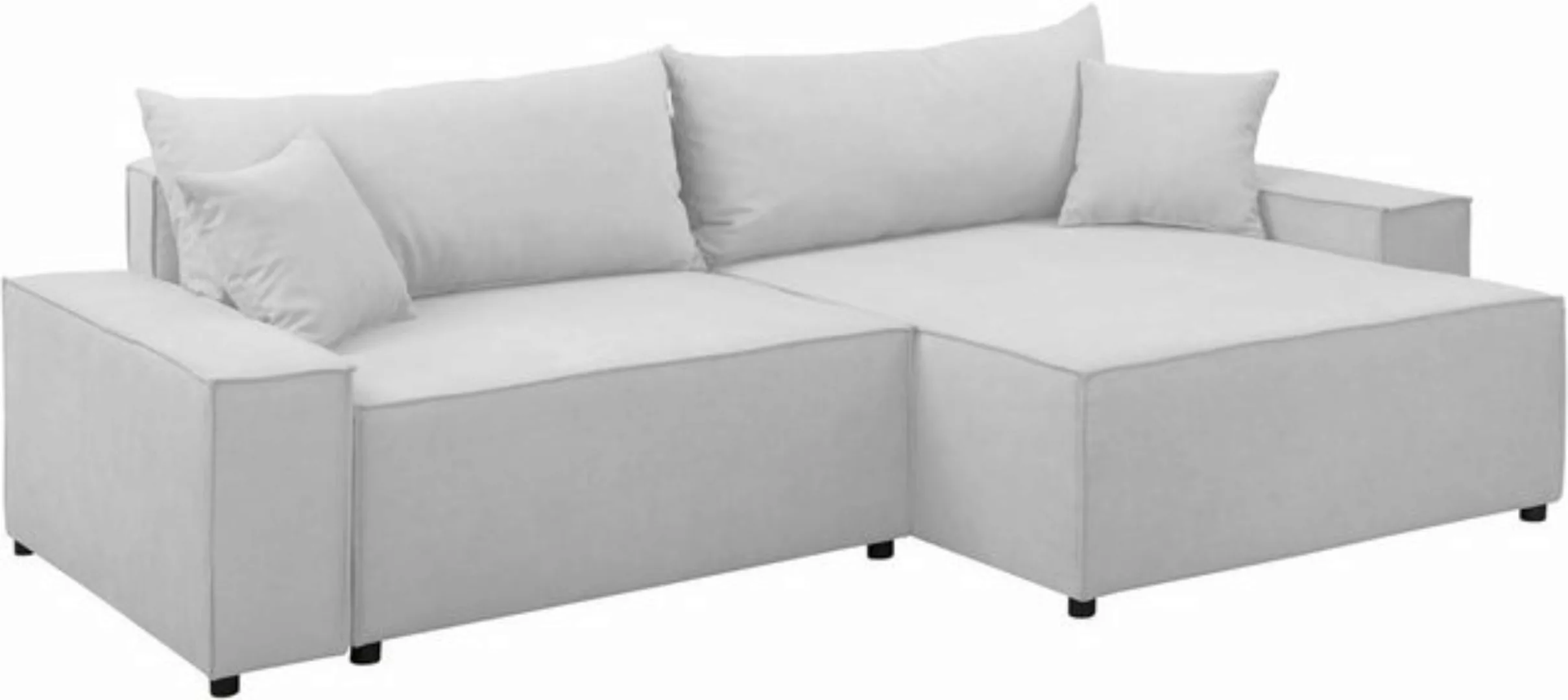 FORNIRO 24 Ecksofa Universal Ecksofa mit Schlaffunktion und Bettkasten, 250 günstig online kaufen