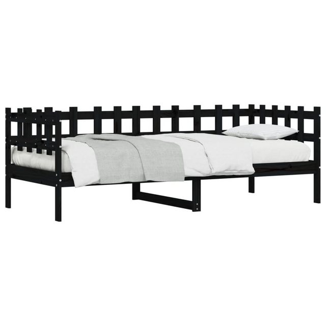 furnicato Bett Tagesbett Schwarz 90x200 cm Massivholz Kiefer (1-tlg) günstig online kaufen