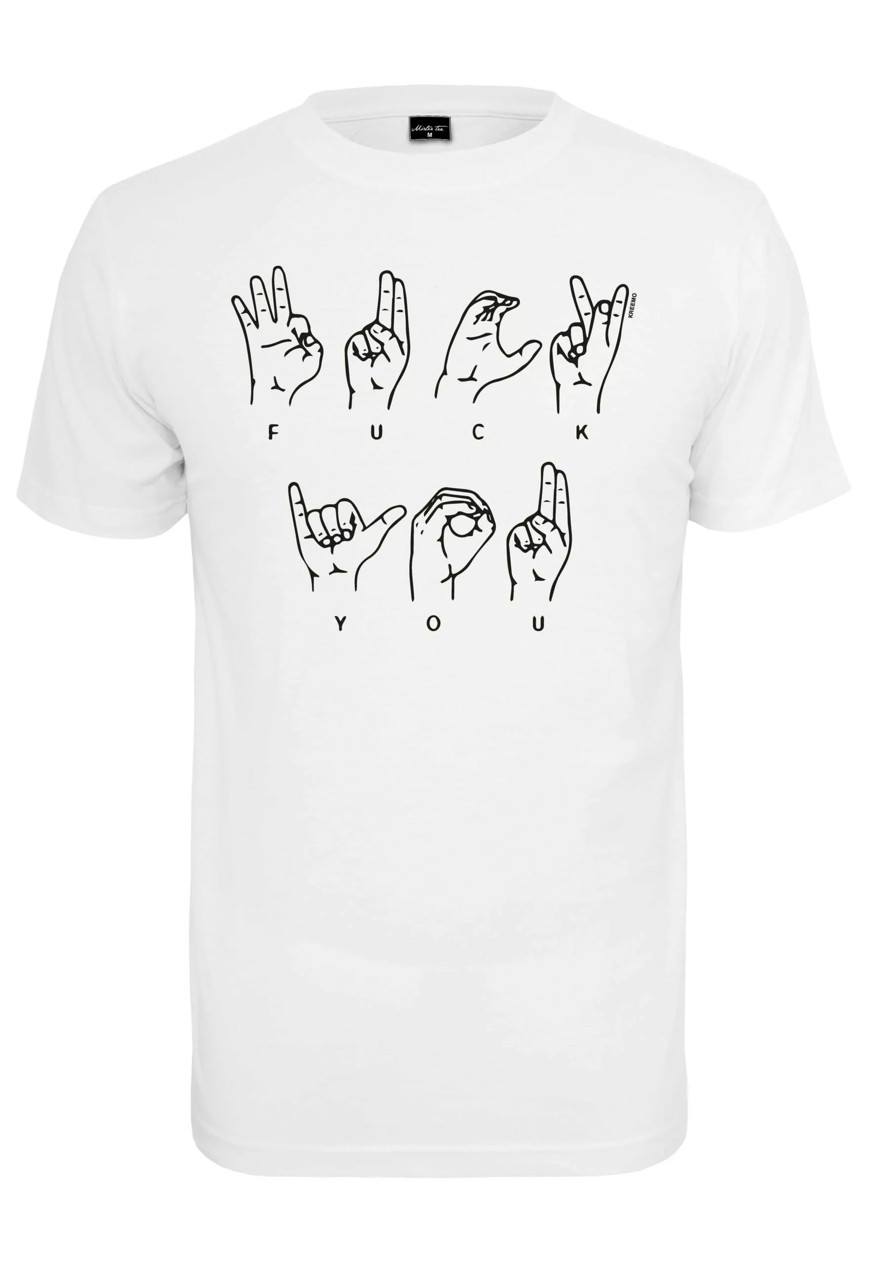 MisterTee T-Shirt "MisterTee Herren FU Sign Language Tee" günstig online kaufen