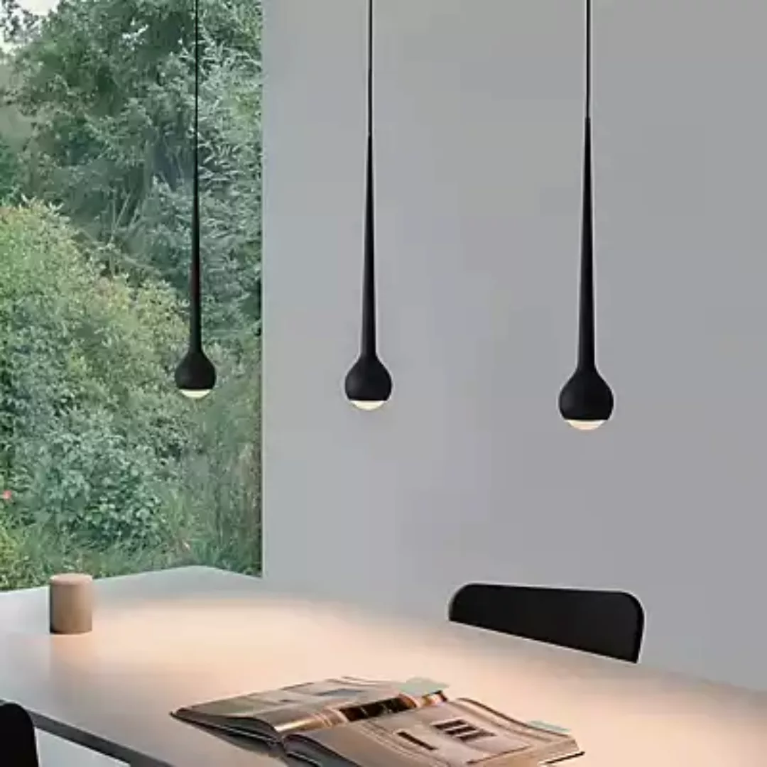 Grau Falling Sun Trace Pendelleuchte LED 3-flammig, schwarz - 200 cm günstig online kaufen