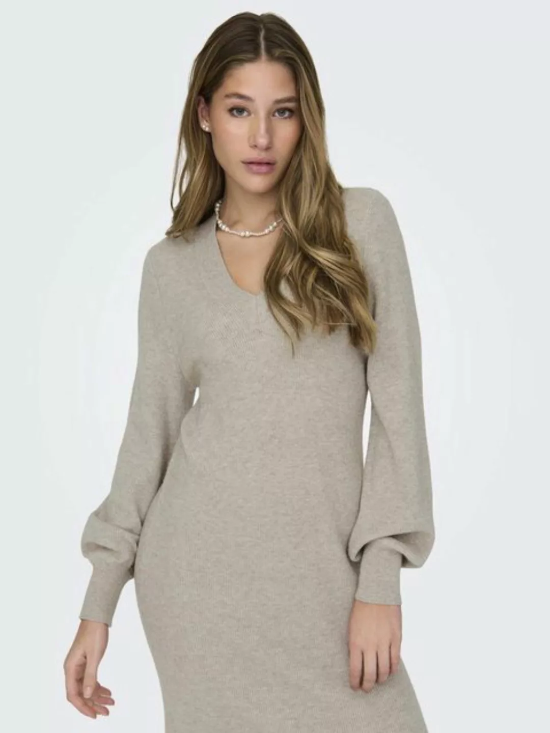 ONLY Strickkleid ONLKATIA LS V-NECK DRESS NCA KNT günstig online kaufen