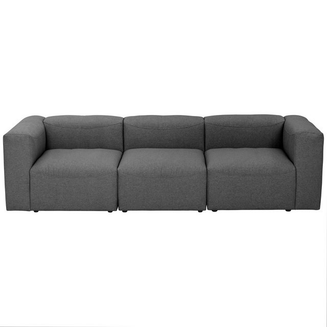 58 aufm Kessel Sofa 3-Sitzer Kaleigh Bezug Flachgewebe Kunststoff schwarz / günstig online kaufen