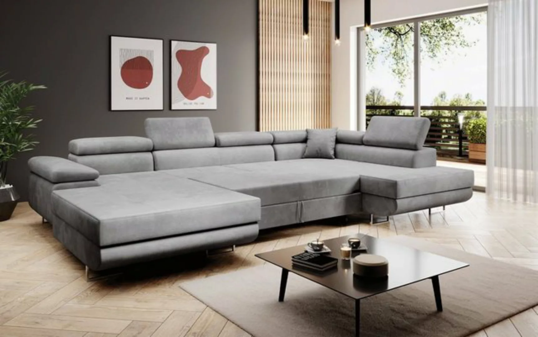 Baidani Sofa Sofa Lago mit Schlaf - und Klappfunktion (Samt), inkl. Aufbau günstig online kaufen