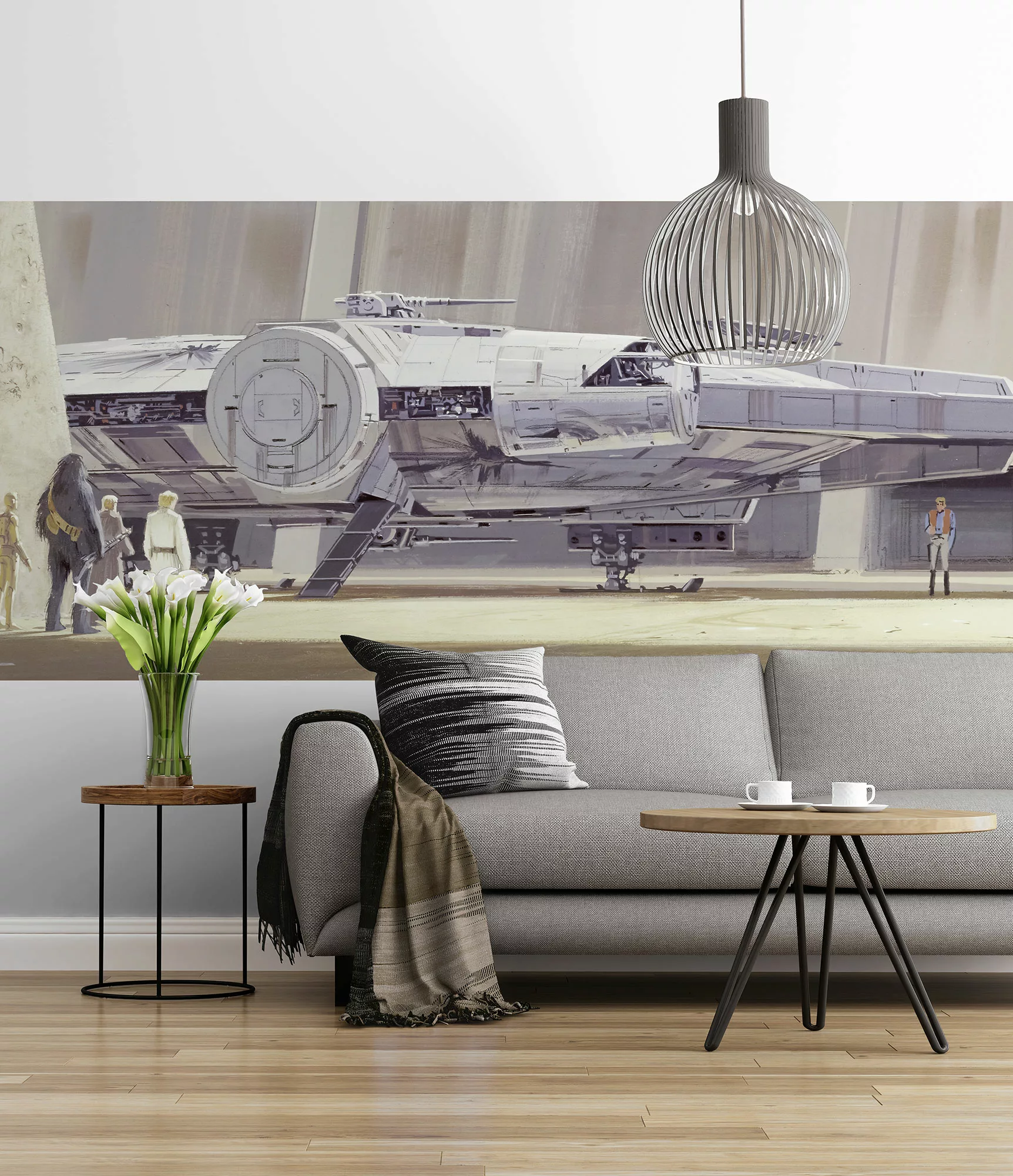 Komar Fototapete »STAR WARS Classic RMQ MilleniumFalcon«, 368x127 cm (Breit günstig online kaufen