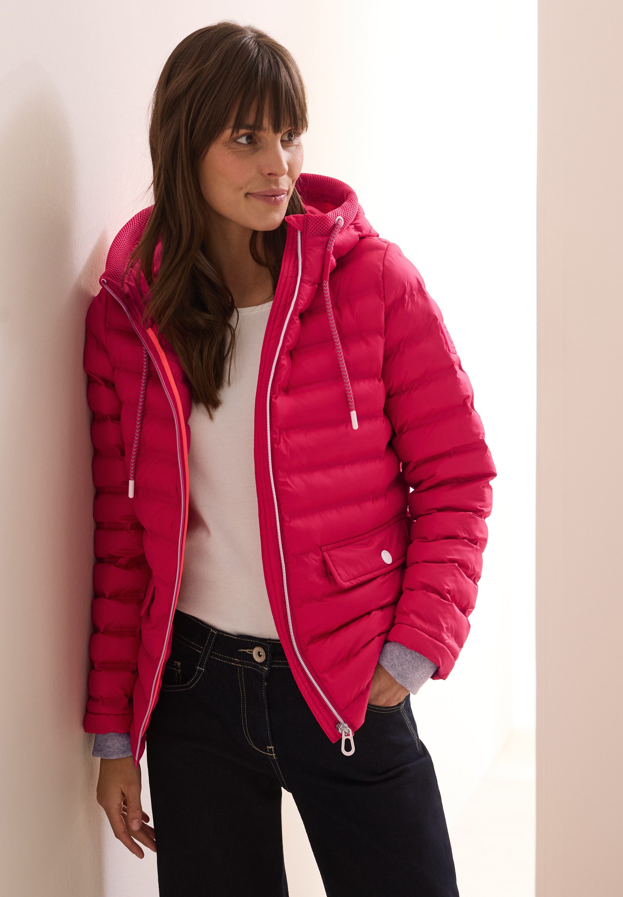 Cecil Steppjacke, mit Kapuze, mit Kapuze mit Tunnelzugband günstig online kaufen