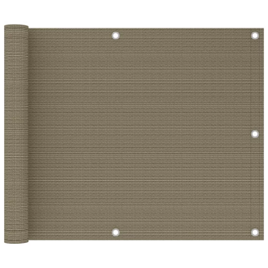 Balkon-sichtschutz Taupe 75x300 Cm Hdpe günstig online kaufen