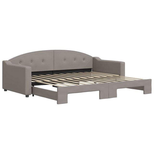 vidaXL Bett, Tagesbett Ausziehbar Taupe 90x200 cm Stoff günstig online kaufen