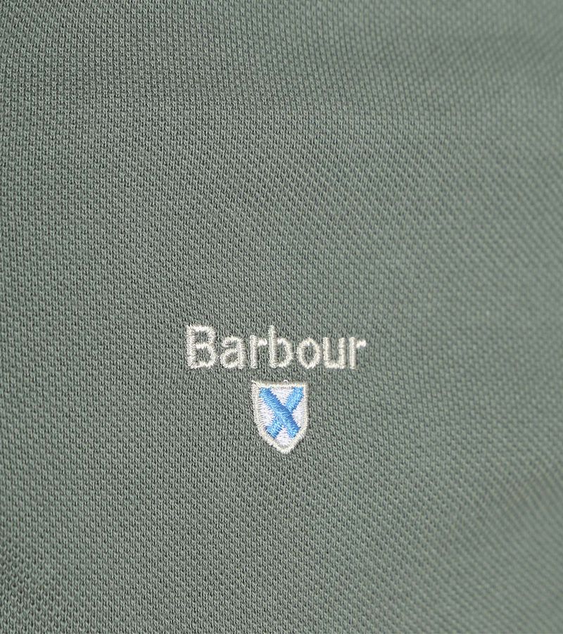 Barbour Tartan Pique Poloshirt Vintage Grün - Größe M günstig online kaufen