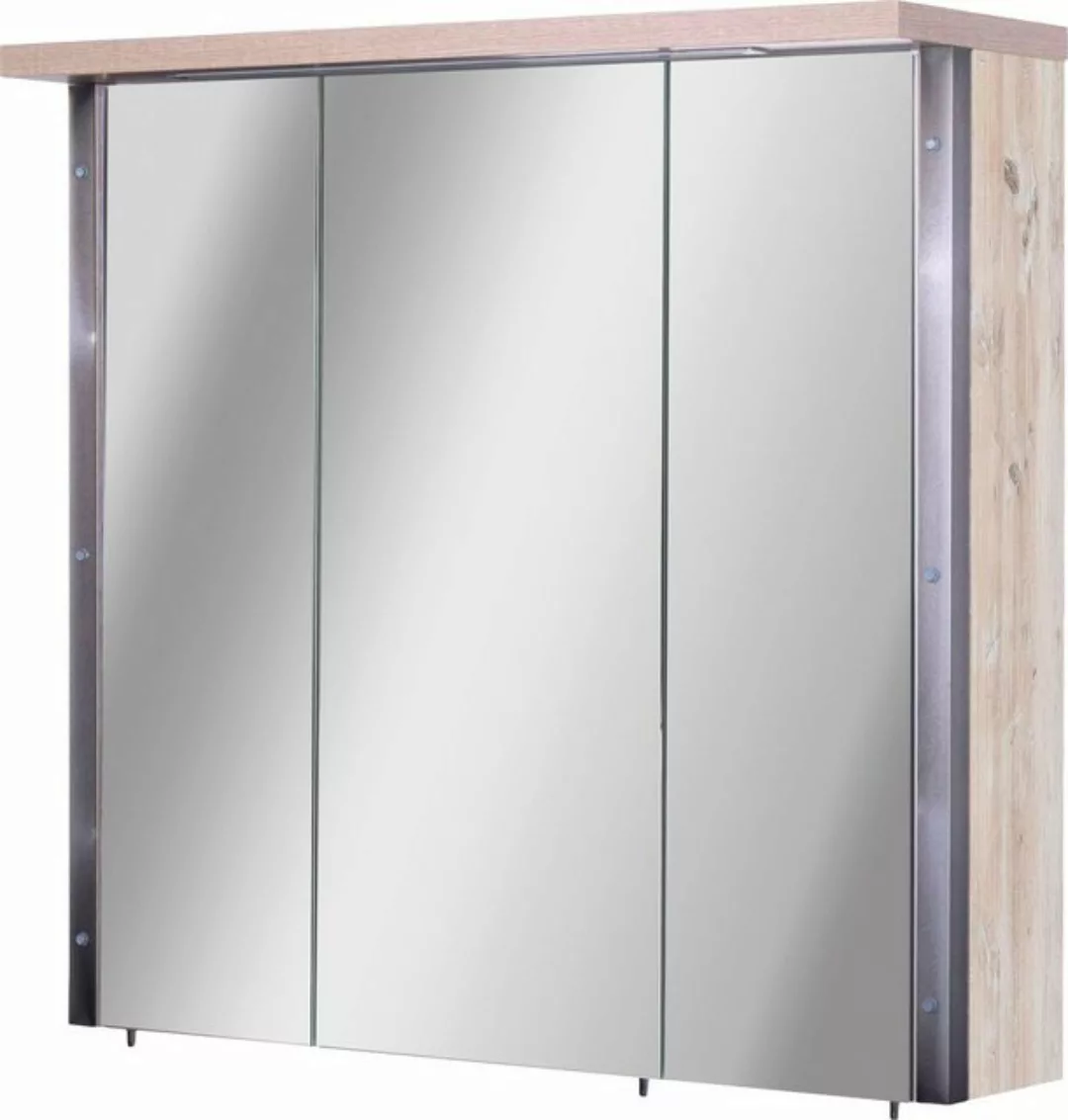 Schildmeyer Spiegelschrank Harkon Breite 76 cm, 3-türig, LED-Beleuchtung, S günstig online kaufen