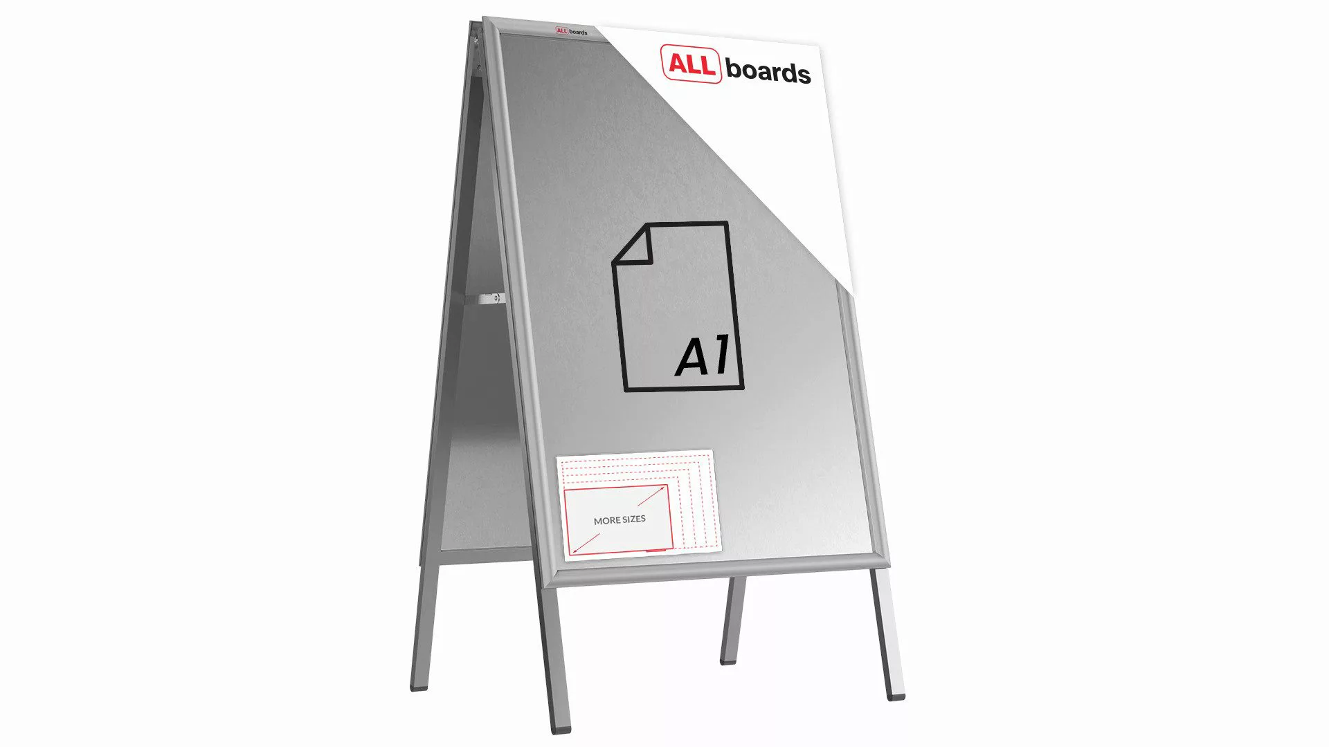 ALLboards Einzelrahmen ALLboards Doppelseitige Werbetafel Kundenstopper günstig online kaufen