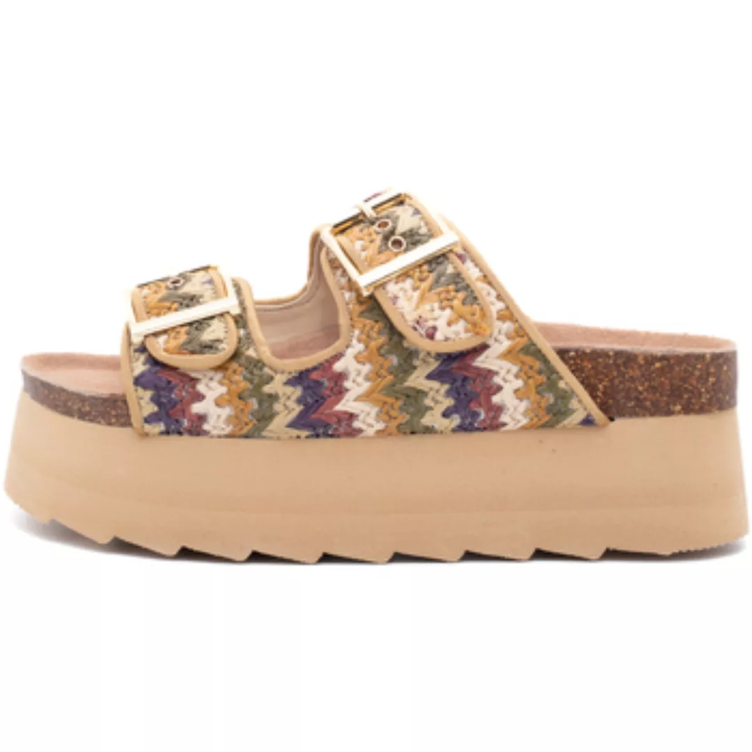 Colors of California  Pantoffeln Platform Sandal In Raffia günstig online kaufen