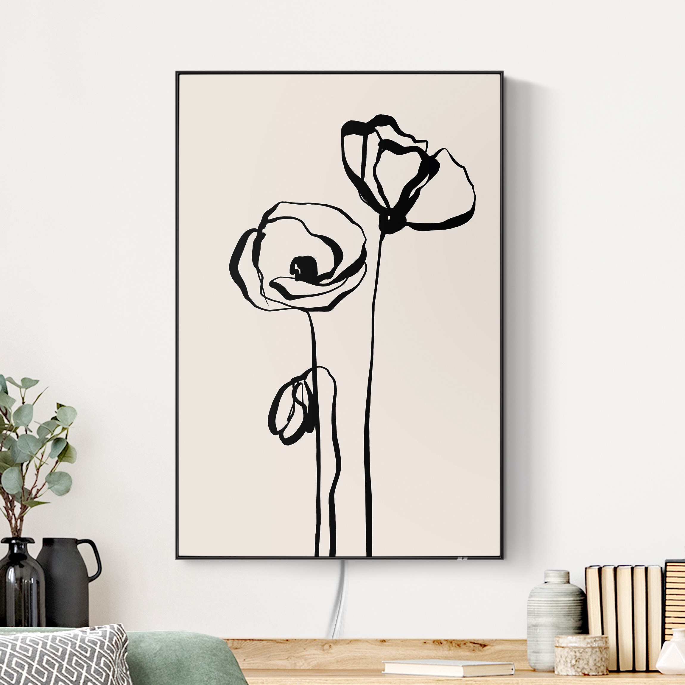 LED-Wechselbild Mohn Illustration I günstig online kaufen