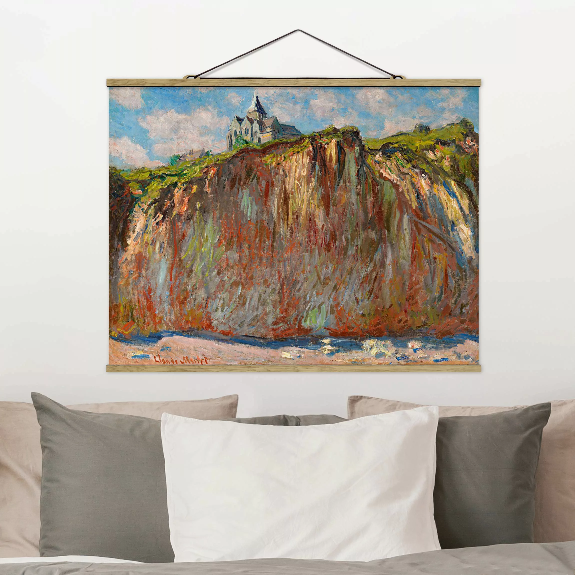 Stoffbild Kunstdruck mit Posterleisten - Querformat Claude Monet - Varengev günstig online kaufen