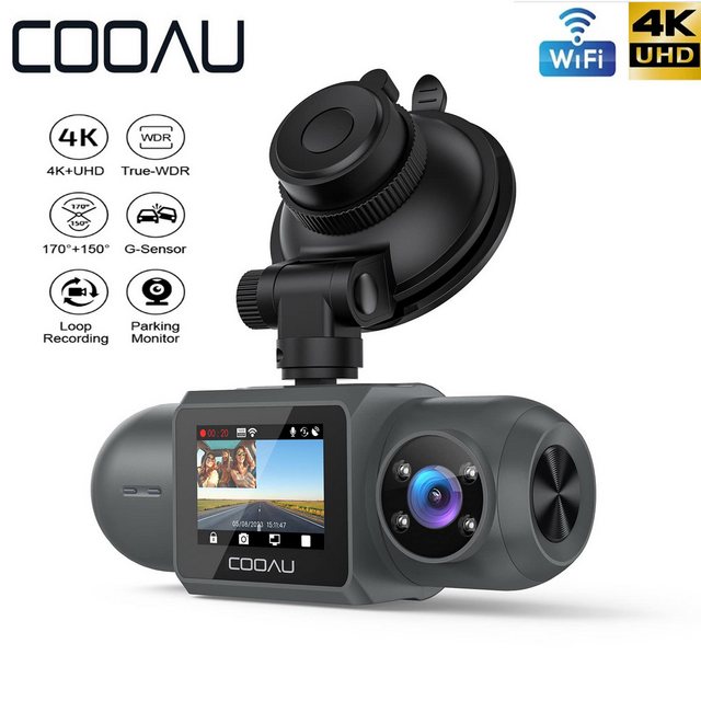 COOAU 4K Dashcam GPS WLAN Vorne & innen Dual 4K 1080P Für Uber Autokamera D günstig online kaufen