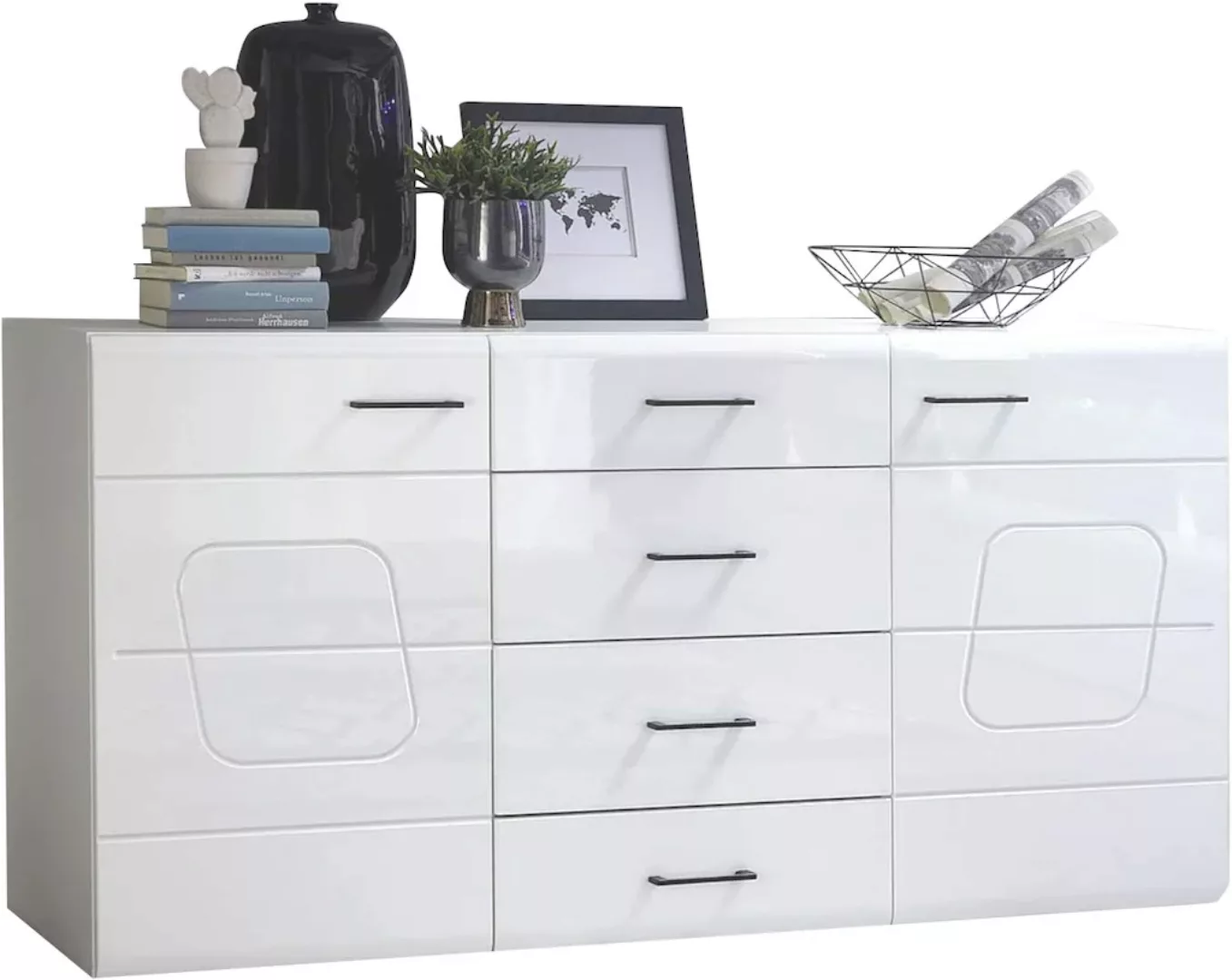 Innostyle Sideboard "SPIRIT PLUS", (3 St.), weiß hochglanz MDF günstig online kaufen