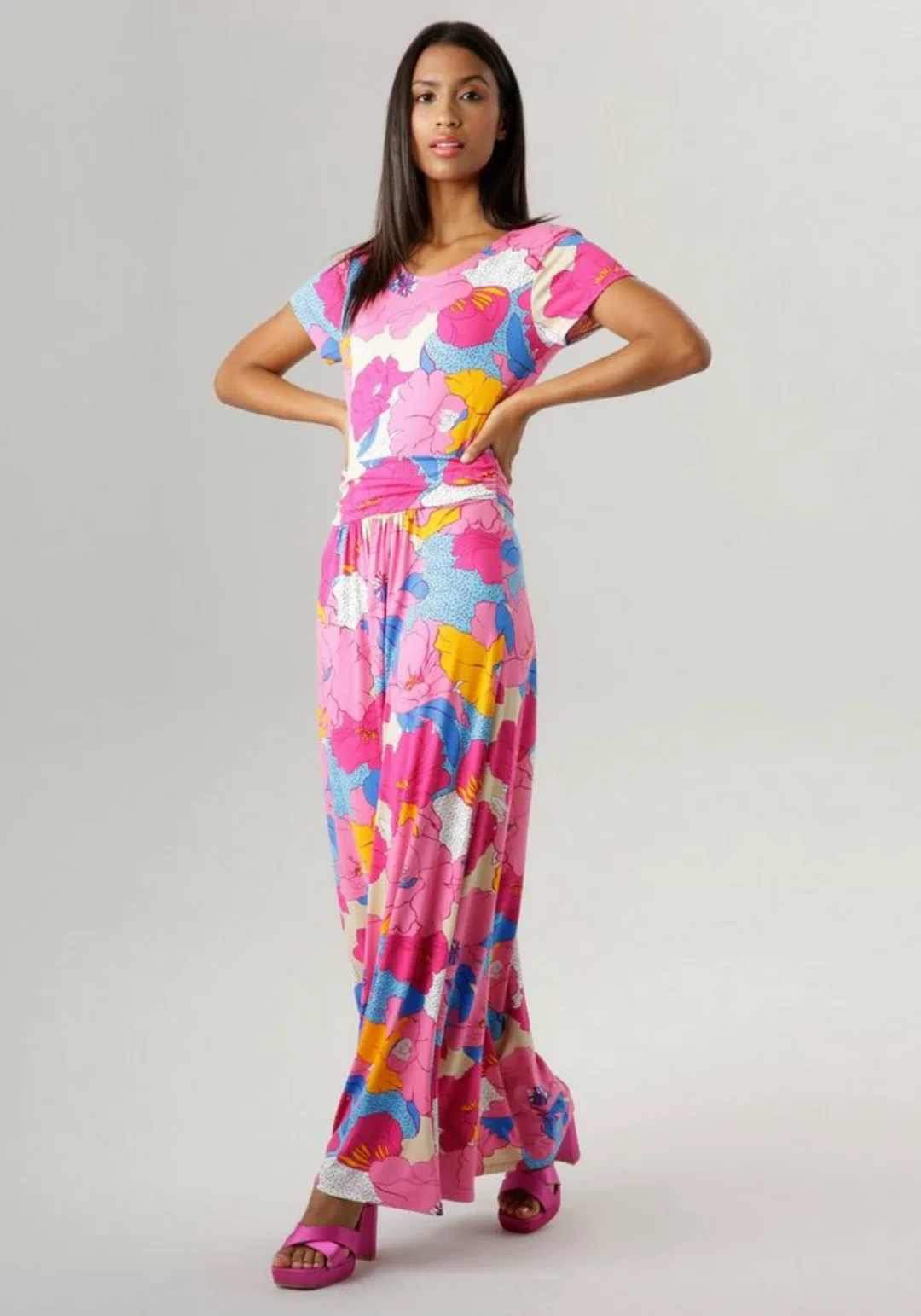 Aniston SELECTED Sommerkleid mit farbenfrohem Blütendruck - Jedes Teil ein günstig online kaufen