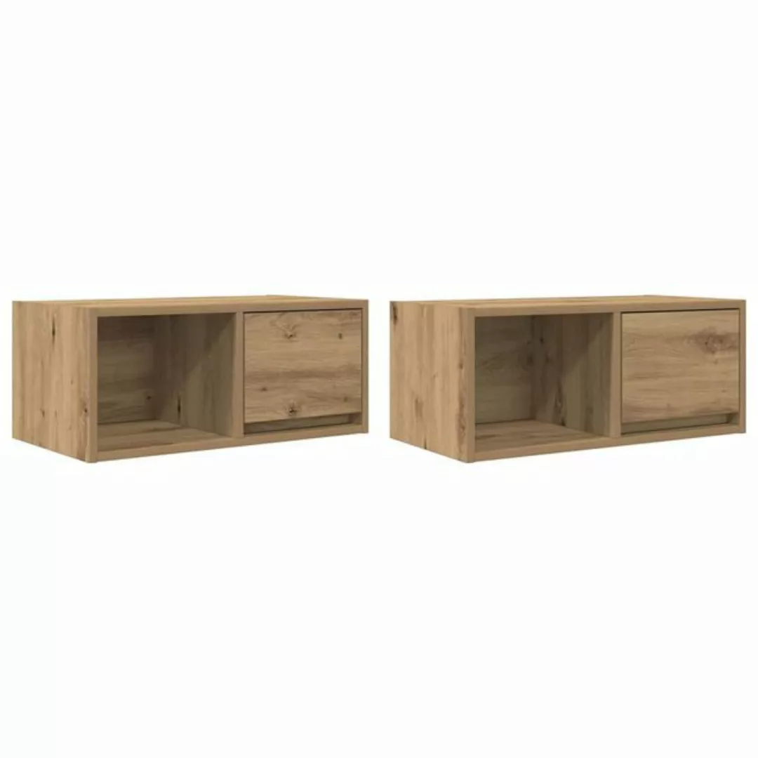 vidaXL TV-Schrank TV-Schränke 2 Stk. Artisan-Eiche 60x31x25,5 cm Holzwerkst günstig online kaufen