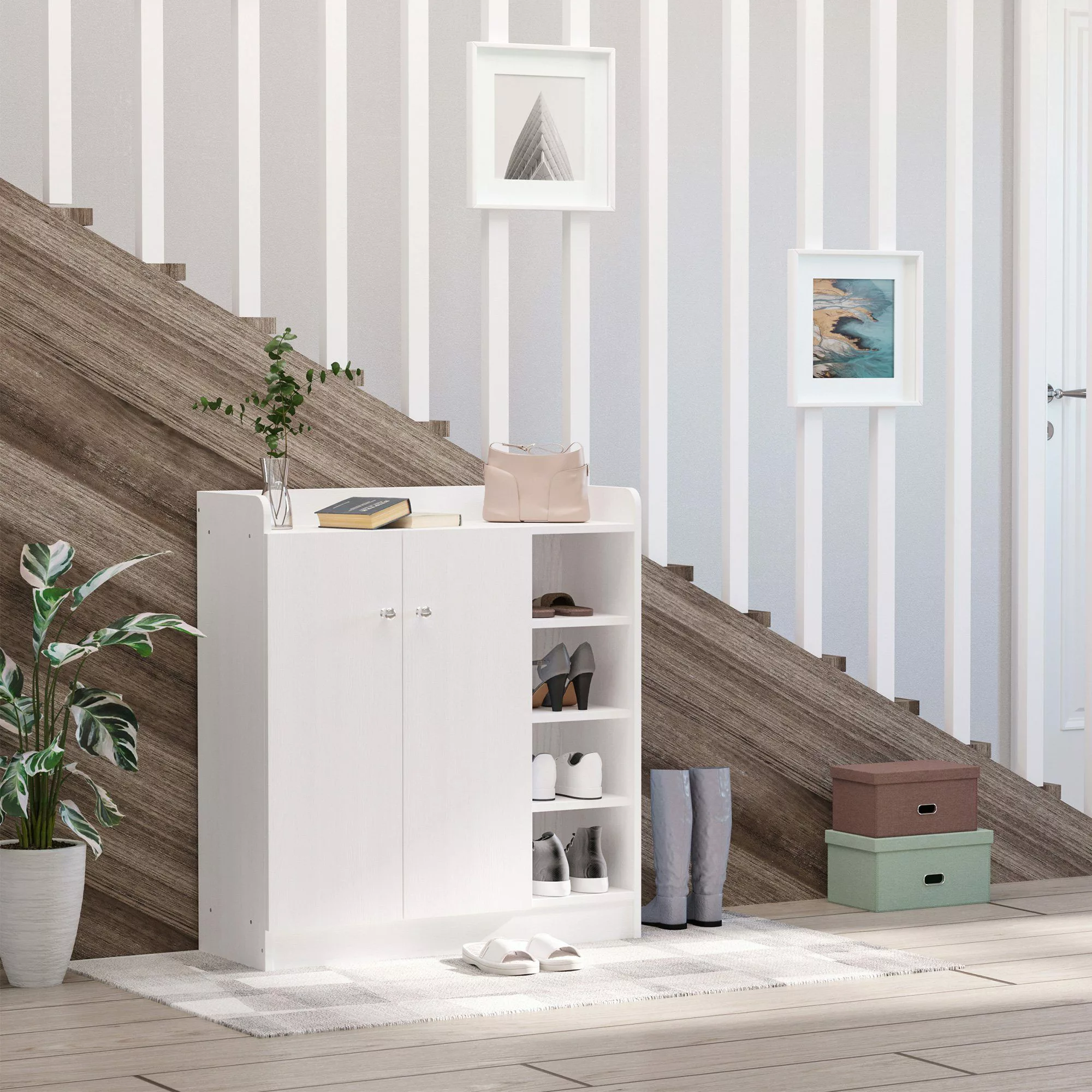 HOMCOM Schuhschrank Schuhregal Dielenschrank Highboard mit günstig online kaufen