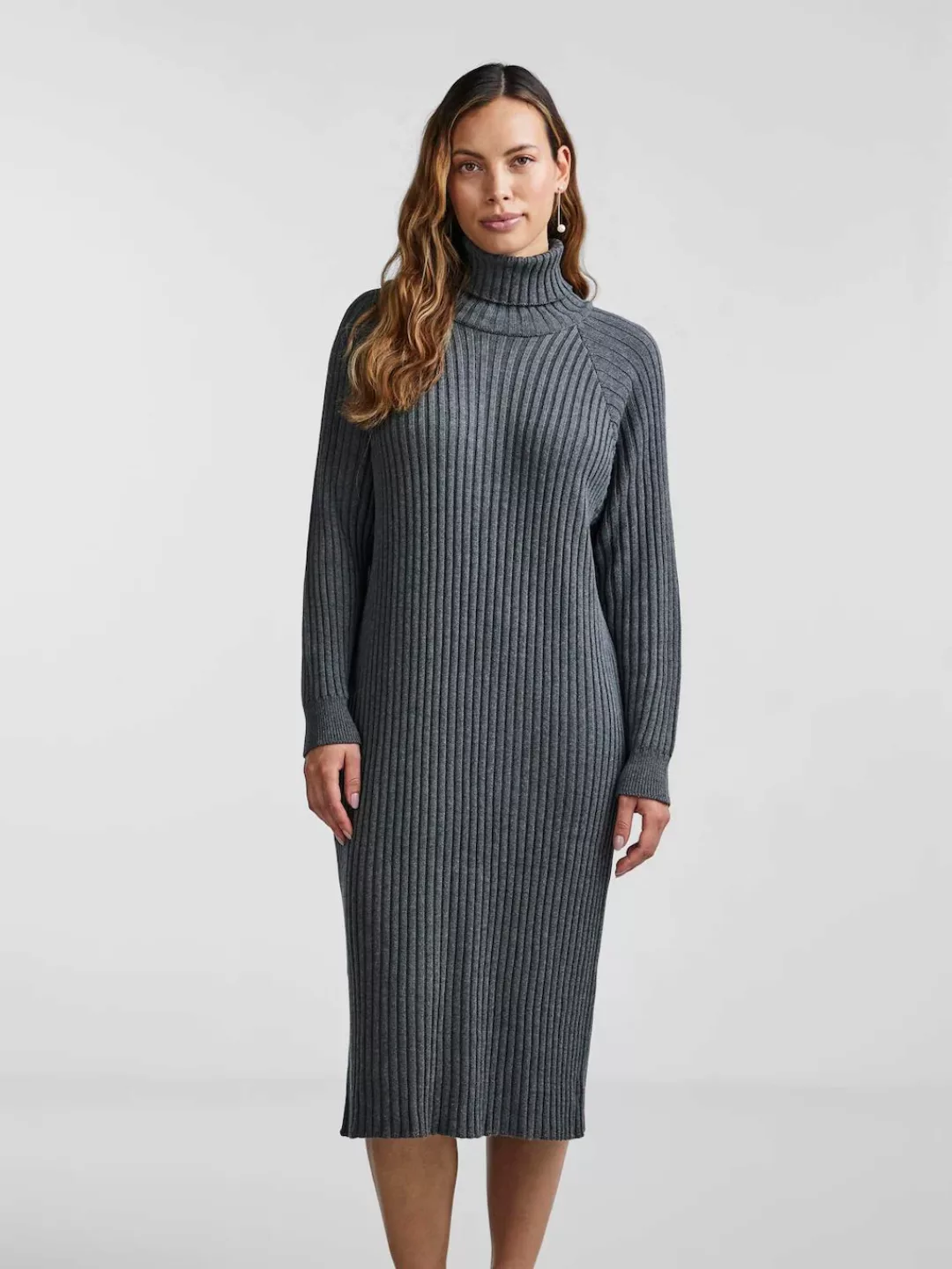 Y.A.S Strickkleid "YASMAVI KNIT MIDI ROLLNECK DRESS" günstig online kaufen