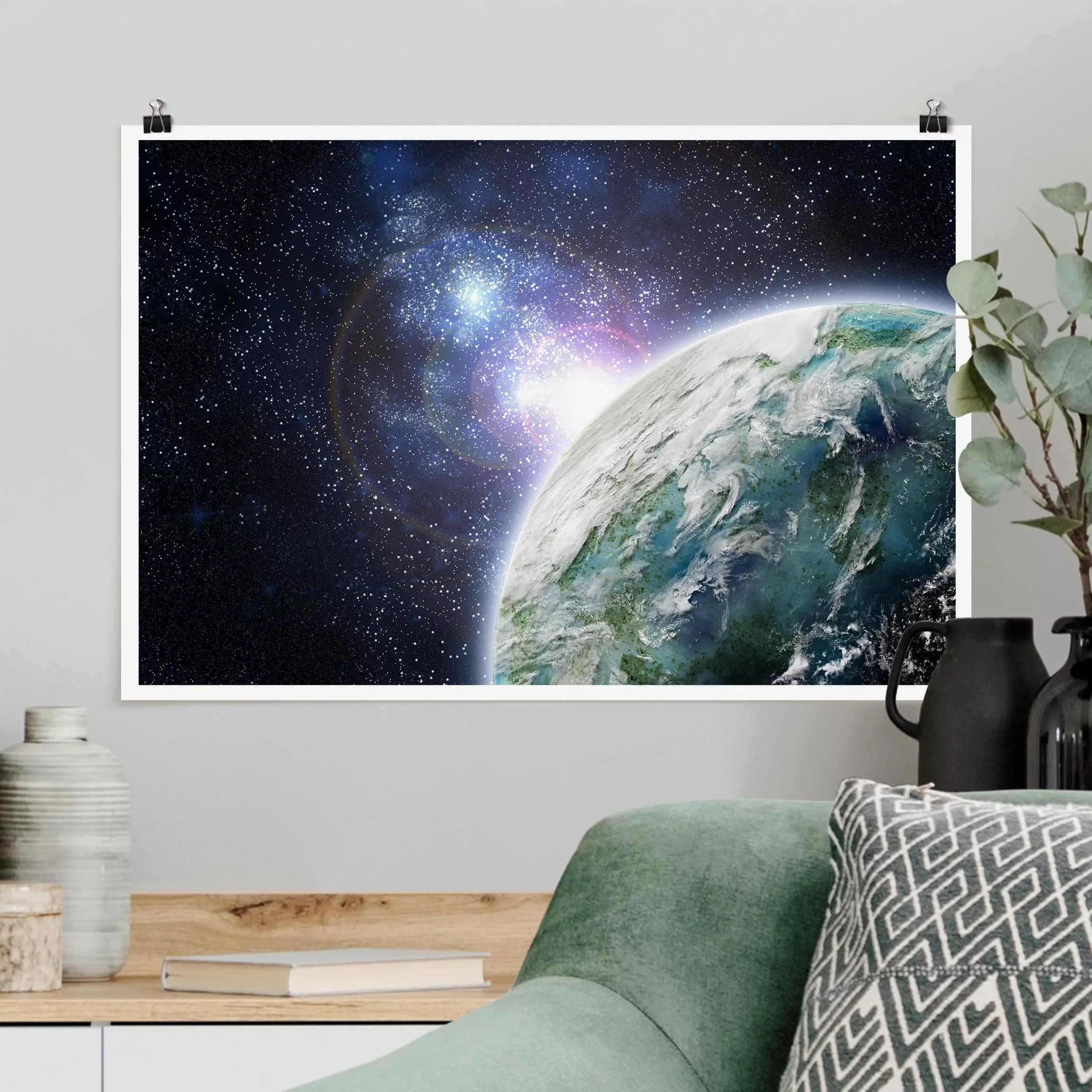 Poster - Querformat Galaxy Light günstig online kaufen